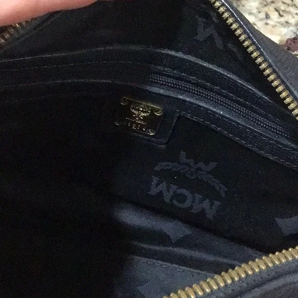 Excellent MCM Boston Black Leather Handbag - Picture 13 of 13